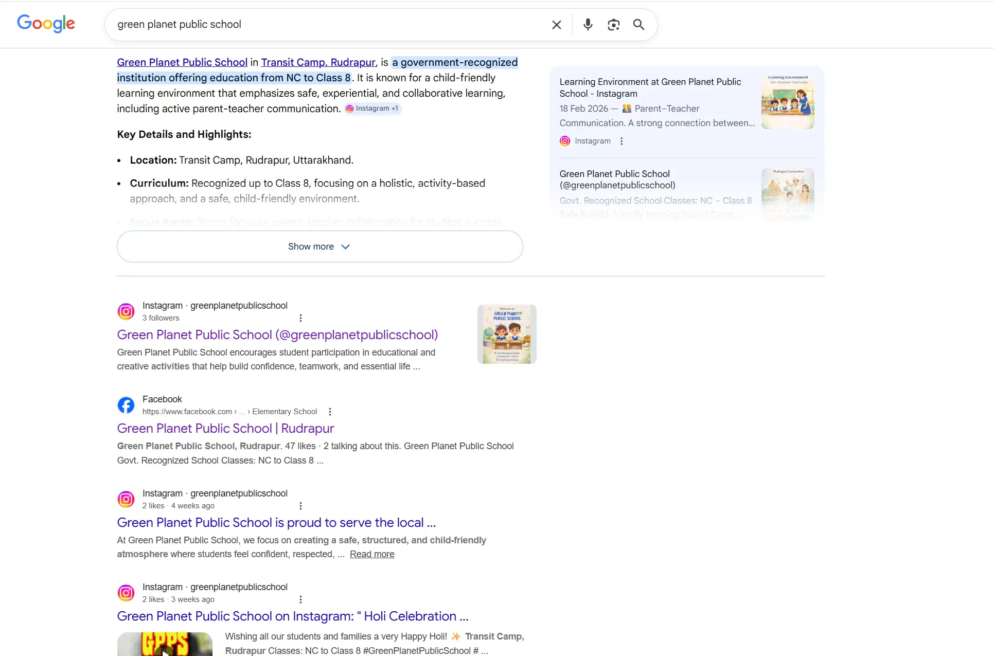 Green Planet Public School